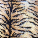 Short Pile Faux Fur - Tiger Print - Sold By Half Metre