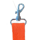 A silver swivel clip. Kayes Textiles Fabrics.