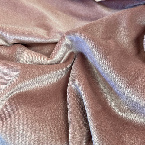 Remnant 211103 1m Stretch Velour - Dusky Pink - 150cm wide