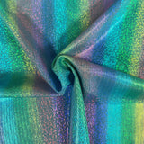 Jersey Rainbow Foil - Blue  - Sold By Half Metre