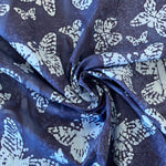 100% Cotton - Batik - Butterfly Blues - £9.00 Per Metre - Sold by Half Metre