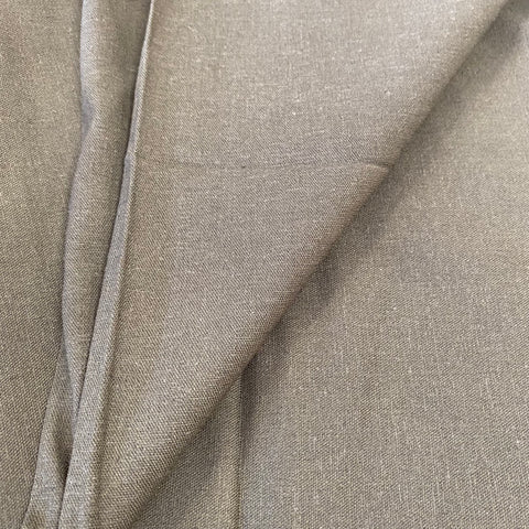 Remnant 140816 1.2m Linen Viscose Mix - Khaki - 130cm  Wide