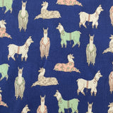 Polycotton Children's Print - Llamas in Pyjamas - Select Colour - £3.00 Per Metre - Sold by Half Metre