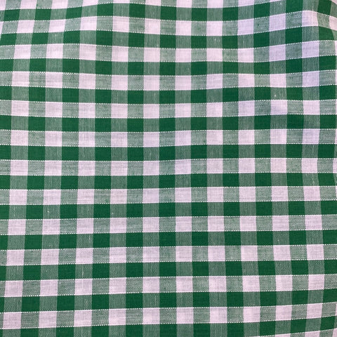 Remnant 230608 0.5m 1/4" gingham - Emerald - 114cm wide