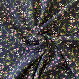 100% Viscose - Ditsy Floral - Navy - Sold By Half Metre