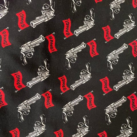 Remnant 010701 1.m Cotton  Jersey - Pistol Bang  - 160cm wide approx