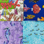 100% Cotton Fat Quarter Pack -  Sea in Colour