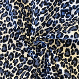 Fine Needlecord - Leopard Spots - Grey/Cream - Sold by Half Metre