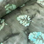 100% Cotton - Batik - Tortola Leaf - Green - £7.50 Per Metre - Sold by Half Metre