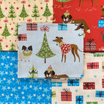 Doggie Christmas dog Christmas presents Fat Quarters pack 100% cotton Kaye’s textiles Southend Westcliff Essex sewing patchwork crafts projects