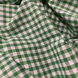 Remnant 130232 3m x 112cm  1/4" polycotton gingham -Emerald Green