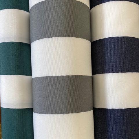 Water Repellent Outdoor Fabric - Whitesands Stripe - Select Colour - £9.50 Per Metre -  Sold by Half Metre