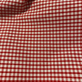 Remnant 130236 2.15m x 112cm  1/8" polycotton gingham - Red