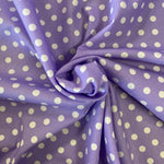 100% Cotton - Lilac Spot - £6.50 Per Metre - Sold by Half Metre