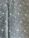 Remnant 300907 1.45m PolyCotton Christmas Starry Nights Green - 114cm wide