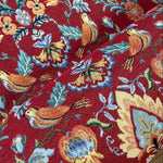 Tapestry - Birds William - Red - £16.50 Per Metre - Sold by Half Metre