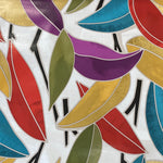 Table Cover  PVC - Coloured Leaves - £5.00 Per Metre -  Sold by Half Metre