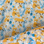 Polycotton Children's Print - Fox Family - Select Colour - £3.00 Per Metre - Sold by Half Metre