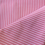 Remnant 010603 1.75m Polycotton Pin Stripe - Pink - 114cm Wide Approx