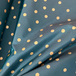 Water Repellent Nylon - Metallic Polka dot  - Pop Up Shop - £2.50 Per Metre - Sold By The Metre