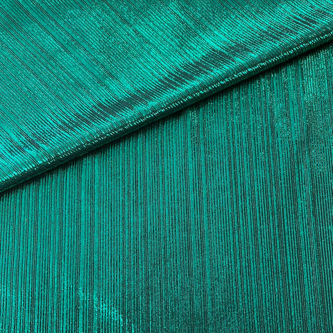 Remnant 100505 1.35m x 1.5m Metallic Green Lycra Jersey