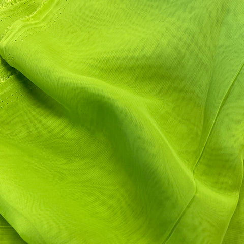 ** Remnant 080209 1.9m Chiffon - Lime Green - 150cm Wide