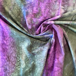 100% Cotton - Batik - Watercolour Lines - Purple/Lime - £9.00 Per Metre -  Sold by Half Metre
