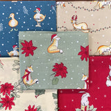 Christmas critters animals Fat Quarters pack 100% cotton Kaye’s textiles Southend Westcliff Essex sewing patchwork crafts projects