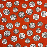 Polycotton Print - Smiling Daisies - Red -  £3.00 Per Metre - Sold by Half Metre