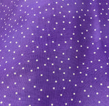 Remnant 130239 1.5m x 114cm Beautiful Basics by Maywood Studio Purple with white spot 100% Craft Cotton