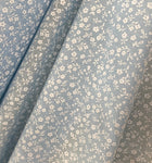 Polycotton Print - Pretty Floral - Baby Blue - £3.00 Per Metre - Sold by Half Metre