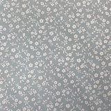 Polycotton Print - Pretty Floral - Baby Blue - £3.00 Per Metre - Sold by Half Metre