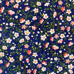 Polycotton Print - Navy/Pink Ditsy Floral - £3.00 Per Metre -  Sold by Half Metre