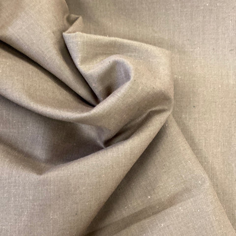 Remnant 051018 0.8m Polycotton Sheeting - Brown - 230cm  Wide approx