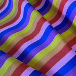 Polycotton - Soft Rainbow Stripe - £3.00 Per Metre -  Sold by Half Metre