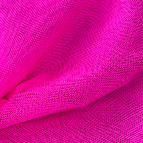 Remnant 050410 Dress Net Hot Pink - 150cm wide