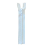 5 1/2" Plastic Chunky open End Zip - White