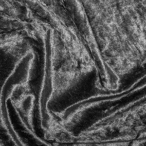 Remnant 210421   65cm Grey Crushed Velvet  - 150cm Wide