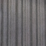 A stretch denim fabric in a charcoal colour with black stripes running throught it. Kayes Textiles Fabrics