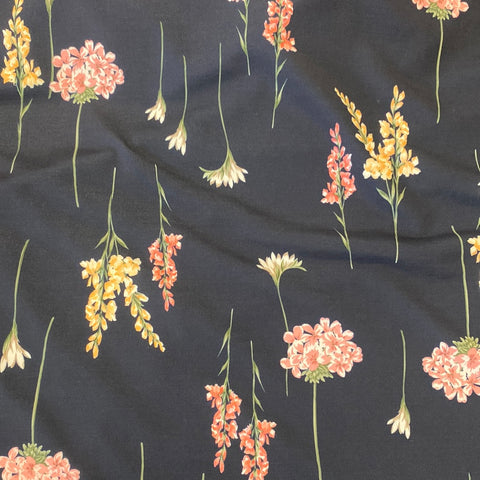 Remnant 290413 1m Polyester Jersey Roly Poly flower - 150cm Wide