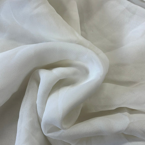 1.5m x 1.5m Ivory Chiffon - Remnant 250505