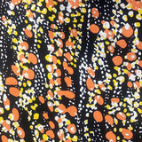 100% Polyester Crepe - Abstract Spot - Black - Sold By Half Metre