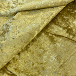 Remnant 170610 2.4m Crushed Velvet - Gold - 150cm Wide approx