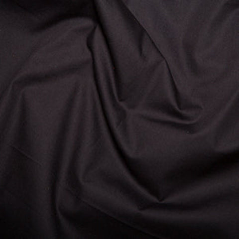 Remnant 021147 1m 1005 cotton Poplin Black - 112cm Wide approx