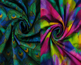 Beautiful Summer 100% Viscose Rayon Sateen - Select Design - £9.00 Per Metre - Sold By Half Metre