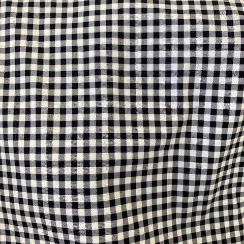 Remnant 061004 1m Gingham Lycra  Blk/Wht - 150cm wide