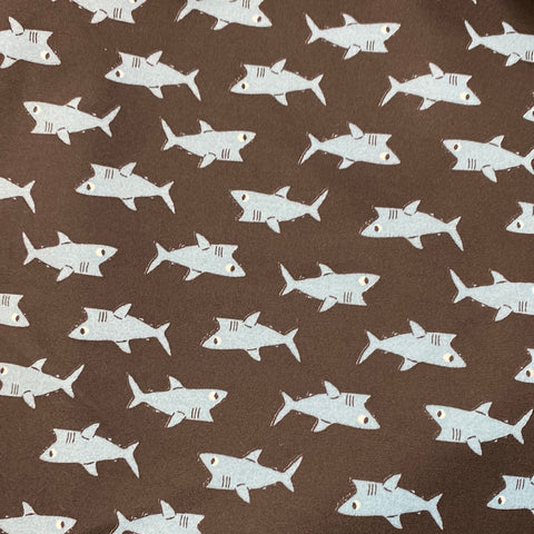 Remnant 301005 2m Lycra - Sharks  - 150cm Wide