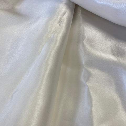 ** Remnant 161008 2m Polyester Satin - Ivory -150cm wide approx