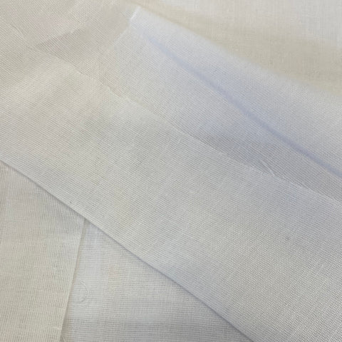 Remnant 290723 0.8m Muslin White  - 150cm Wide