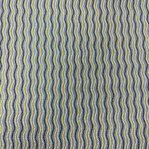 Remnant 240727 2.1m 100% Cotton  - Dotted Lines - Mint Green- 114cm Wide approx